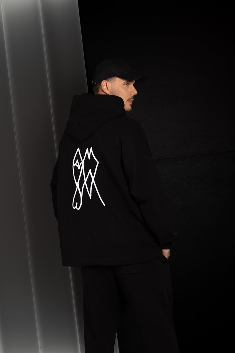 HOODIE BLACK ''REHAB STATE OF MIND''