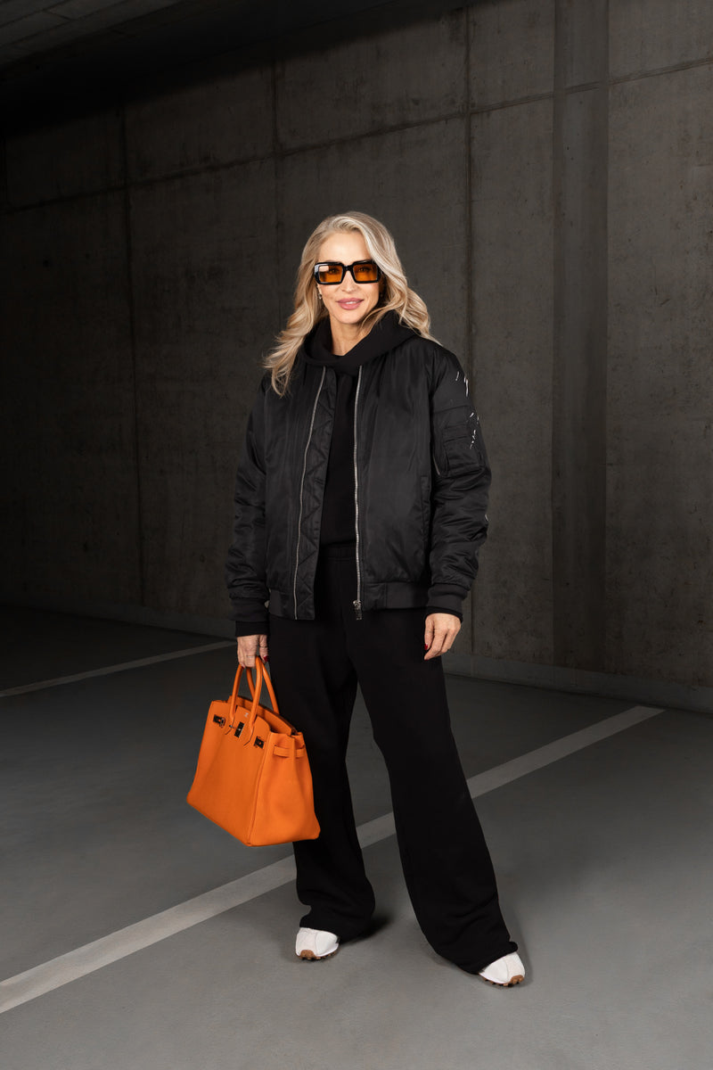 The Bomber Jacket Black ''PAINTED''