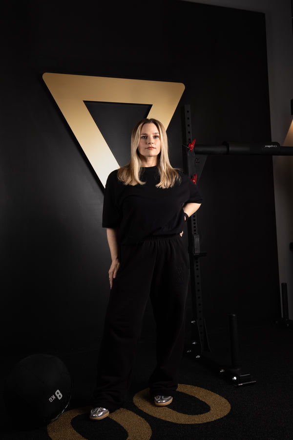 SWEATPANTS WIDE ''REHAB STATE OF MIND'' BLACK ON BLACK