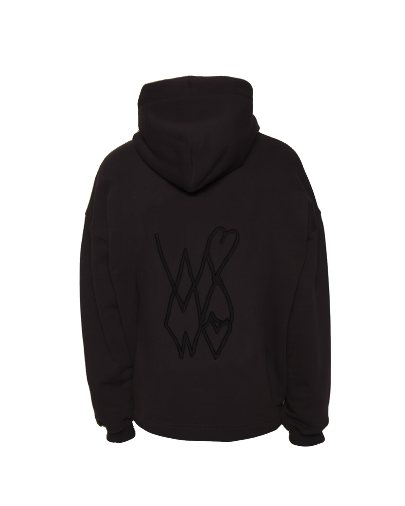 HOODIE BLACK on BLACK ''REHAB STATE OF MIND''