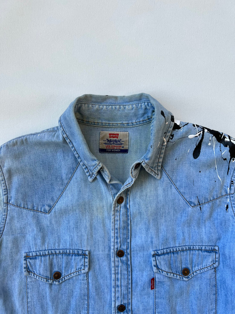Vintage levi denim shirt deals